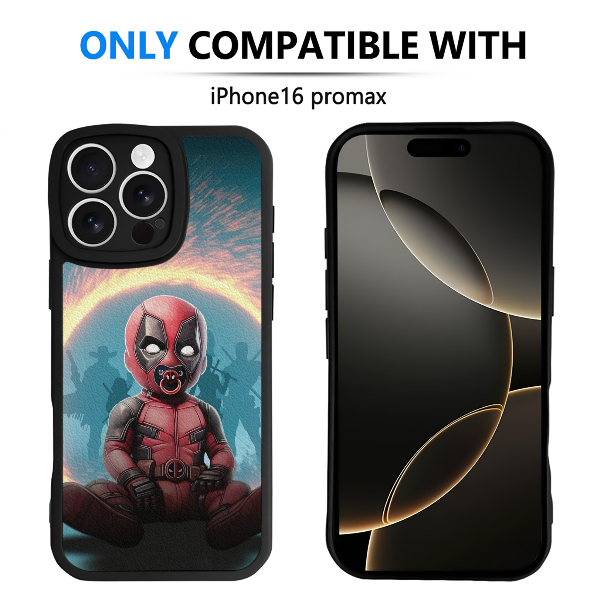 （画像用） Deadpool デッドプール 【iPhone 16シリーズ対応】シリコンスマホケース（レザー調） 材質：シリコン